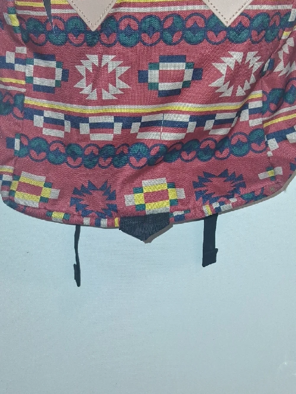 Men's Rust-Red Geometric Pattern Backpack - Unbranded - Picture 2 of 9